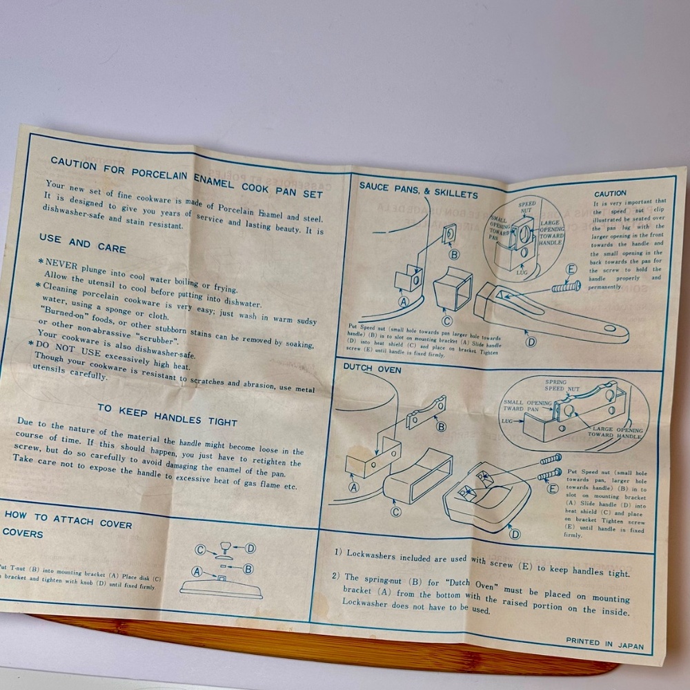 Vintage 1970's LEVCO Gourmet Porcelain Cookware Set NEW - Picture 13 of 15